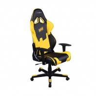 купить Игровое компьютерное кресло, DX Racer,  OH/RE21/NY, ПУ экокожа, Вид наполнителя: губчатая пена высокой плотности (54 кг/м?), Металлическая основа кресла, Механизм качания: топ-ган, Прорезиненные колеса в комплектации, Чёрно-жёлтый в Алматы фото 1