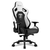 купить Игровое кресло Sharkoon Skiller SGS4 Black/White <Cинтетическая кожа, Газлифт 4, подлокотник 4D> в Алматы фото 1