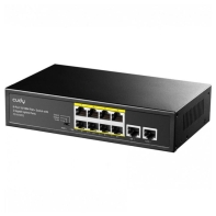 купить Коммутатор PoE+  8-портовый CUDY FS1010PG <8 RJ-45 10/100M PSE ports +2 RJ45 10/100/1000M Uplink Port Unmanaged PoE+ Switch 120W, CCTV/VLAN mode support, long distance:250M at CCTV mode. Support PD Alive Function, ±4 KV Surge Protection,  802.3af/at  в Алматы фото 2