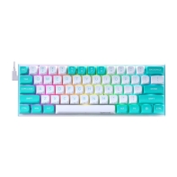 Купить KeyBoard  USB , Redragon Fidd RU, turquoise/white, (72187) Алматы