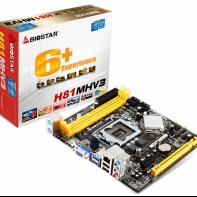 купить Материнская плата S-1150 H81 Biostar H81MHV3 <2xDDR3, 4xSATA, LAN port, VGA, HDMI, Micro ATX> в Алматы фото 1