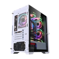 купить Корпус Wintek Andromeda D531-W TG, Micro ATX, USB 2*3.0/1*2.0, HD Mic, 0,5mm, 3*12cm RGB fan, White в Алматы фото 2