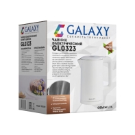 купить Чайник электрический с двойными стенками GALAXY GL0323, 2000Вт, Объем 1,7 л, 220В/50Гц Белый в Алматы фото 3