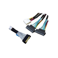 купить Cable MCIO x8, Amphenol RMC74-2464, PCIEx8 (MCIO x8 74P) -> 2 U.2 (SFF-8639), 80cm в Алматы фото 2