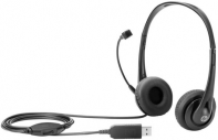 купить Наушники HP Stereo USB T1A67AA, 32 Ом, mini jack 3.5 mm combo, регулятор громкости, черный в Алматы фото 2