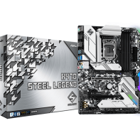 купить Материнская плата ASRock H470 STEEL LEGEND LGA1200 4xDDR4 6xSATA RAID 2xUM.2 HDMI DP ATX в Алматы фото 1