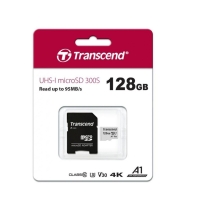 купить Карта памяти Micro SDXC 128GB Transcend, Class 10 UHS-I U3, адаптер, 95/45 Мбайт/с TS128GUSD300S-A в Алматы фото 1