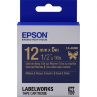 купить Лента Epson C53S654002 LK-4HKK Сатиновая лента 12мм,Тем.Син./Золото,5м в Алматы фото 1