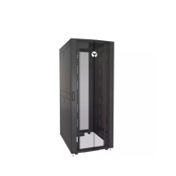 купить Rack 42U 2000x800x1100mm with 77% Perforated Front Door, 77% Perforated Rear Doors, 19* Mounting Rails, Side Panels, Toolless Removeable Top Panel, Casters and Leveling Feet, Baying Kit, (50) M6 Cage Nuts and Screws, Color RAL 7021 Black в Алматы фото 1