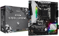 купить Материнская плата ASRock B450M STEEL LEGEND, AM4, 4xDDR4 (3533+ OC), 4xSATA3, RAID, 1xUM.2 (PCIeGen3 x4), 1xM.2 (SATA3), 1xPCIe3.0x16, 1xPCIe2.0x16, 1xPCIe2.0x1, AMD Quad CrossFireX&trade;, 1xHDMI, 1xDP, 2xUSB2.0, 6xUSB3.1, 1xPS2, mATX в Алматы фото 1