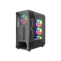 купить Корпус Wintek Tornado Pro PS195-B-M TG, ATX, USB 2*3.0/1*2.0, HD Mic, 0,5mm, 4*12cm ARGB, Black в Алматы фото 3