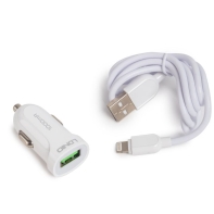 Купить Автомобильное зарядное устройство LDNIO DL-C17 1*USB Lightning Белый Алматы