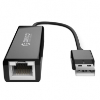 купить Адаптер сетевой USB ORICO UTJ-U2-BK-PRO <100Mb/s, 10см - кабель, BLACK> в Алматы фото 1
