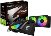 купить Видеокарта Gigabyte RTX 2080 TI, GV-N208TAORUSX W-11GC, 11GB GDDR6 352bit, Waterforce AIO 2xFan, 3xDP, 3xHDMI BOX в Алматы фото 1