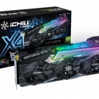 купить 8GB RTX 3070 Ti GDDR6X 256-bit 1575/1830 MHz, DPx3, HDMI, PCIe4.0, Inno3D iChill X4 (C307T4-086XX-1820VA35) 4Fan, 300 мм, 3 слота, A-RGB подсветка, 8-pinX2, Потребление 220W -> Блок питания Мин. 650W 80PlusBronze (Брендовый) (520W настоящих) в Алматы фото 1
