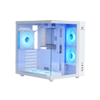 Купить Корпус Wintek Cube Pro V909-W TG, ATX, USB 1*3.0/2*2.0, 5*12cm ARGB PWM (контр.   пульт д/у), белый Алматы