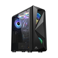 купить Корпус Wintek Master D536-B TG, ATX/Micro ATX, USB 1*3.0/2*2.0, HD Mic, 0,5mm, 2*12cm ARGB fan в Алматы фото 1