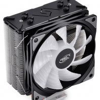 купить Кулер для процессора, Deepcool, GAMMAXX GTE, DP-MCH4-GMX-GTE, Intel 2011/1366/115х  и AMD AM4/AM3 /AM3/AM2 /AM2/FM2 /FM2/FM1, 150W, 120мм RGB, 500- 1500&plusmn;10% об/м, 56.5 CFM, ?27 dB(A), 4pin, 135х84.8х157,4мм, Чёрный в Алматы фото 1