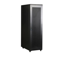 Купить Шкаф 19* Business, 42U 600x1000, черный, передняя дверь стекло, задняя дверь распашная металл в Алматы