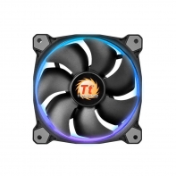 купить Кулер для компьютерного корпуса,Thermaltake, Riing 12 LED RGB Switch (CL-F042-PL12SW-A), 120мм, 1000-1500 об.мин, 4/5pin, Подсветка RGB 256 цветов, Габариты 120х120х25мм, Чёрный в Алматы фото 1