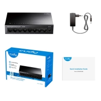 купить Коммутатор гигабитный  8-портовый CUDY GS108 <10/100/1000 Mbps, Металлический корпус> в Алматы фото 4
