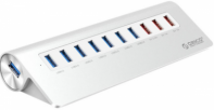 купить USB Хаб ORICO M3H73P-V1-EU-SV <USB3.0x7, USB-charging x3, SILVER> в Алматы фото 1