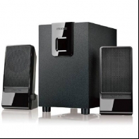 купить Акустическая система, Microlab, M100 (MKII) 2.1, 10Вт(2,5Вт *2 5Вт), Вход 3,5 MiniJack, Выход RCA, Чёрный в Алматы фото 1