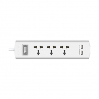 купить Сетевой фильтр, HuntKey, SZM307, 3 универсальные розетки / 2 USB 2.1 A, 1,5 м, Автоматическое отключение при нагрузке больше 10A, Белый в Алматы фото 2