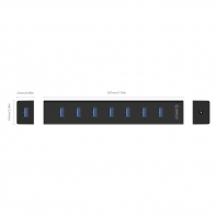 купить USB Хаб ORICO FL01-BK-BP <USB2.0х4, 30cm, 480Mbps, Black> в Алматы фото 2