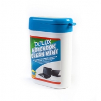 купить Чистящие салфетки, Delux, Notebook Clean Mini 100, Для ухода за ноутбуками 100 шт, Малая туба, Удаление пыли и загрязнений, Дезинфицируют поверхность ноутбука, Не вызывают аллергии в Алматы фото 1