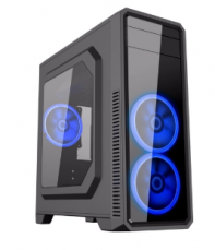 купить Корпус ПК без БП GameMax G561-Black <ATX, 3x120, USB2.0x2, USB3.0x1, HD Audio 452x200x424mm> в Алматы фото 1