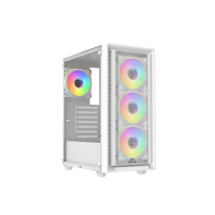 Купить Корпус Wintek Apollo 802-W-M TG, ATX/Micro ATX, USB 1*3.0/2*2.0, HD Mic, 4*12cm ARGB (контр.   пульт д/у), белый в Алматы