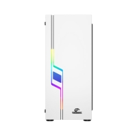 купить Корпус Wintek Light JX188-7-W TG, ATX/Micro ATX, USB 1*3.0/2*2.0, HD-Audio Mic, 0,5 mm, 1*12cm fRGB, белый в Алматы фото 2