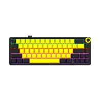 Купить LORGAR KBP70MW, Wireless 65% Mechanical Gaming Keyboard Pro, Black/yellow, EN/RU layout в Алматы