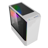 купить Корпус ПК без БП GameMax Panda T802  WHITE <1x120mm RAINBOW-N,ARGB Controller  , Midi-Tower, window, tempered glass, RGB> в Алматы фото 3