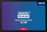 купить Твердотельный накопитель  480GB SSD GOODRAM CL100 2.5” SATA3 R520Mb/s W400MB/s SSDPR-CL100-480-G2 в Алматы фото 1