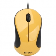 купить Мышь A4tech N-320-2 YELLOW Оптическая USB 1000 dpi в Алматы фото 1