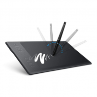 купить Графический планшет, Huion, Q11K V2, Разрешение 5080 lpi, Чувствительность к нажатию 8192, Интерфейс беспроводной, Рабочая область 279,4*174,6 мм. (11*х6,875*), Чёрный в Алматы фото 2