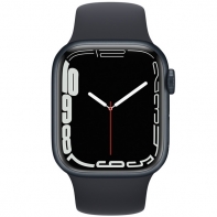 купить Apple Watch Series 7 GPS, 41mm Midnight Aluminium Case with Midnight Sport Band - Regular, A2473 в Алматы фото 1