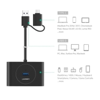 купить HUB CR113 USB 3.0 A With USB-C Plug 4 Ports HUB 40850 в Алматы фото 2