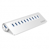 купить USB Хаб ORICO M3H10-V1-EU-SV-BP <10 Port USB3.0, DC12V 3A, 183x67x34mm> в Алматы фото 1