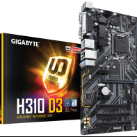 купить Gigabyte, H310 D3, LGA1151v2, iH310, 2xDDR4, 4xSATA3, 1xM.2, 1xD-Sub, 1xDVI-D, 1xHDMI, 1xPCI-Ex16, 2xPCI-Ex1, ATX в Алматы фото 1