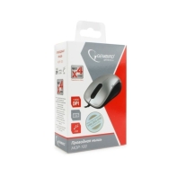купить Мышь Gembird MOP-100-S, USB, серебристый, 2 кнопки+колесо кнопка, 1000 DPI, кабель 1.45-1.5м в Алматы фото 3