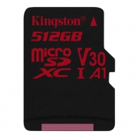 купить Карта памяти Kingston 512GB microSDXC Canvas React 100R/80W U3 UHS-I V30 A1 Single Pack w/o Adp, SDCR/512GBSP в Алматы фото 1