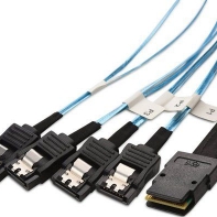 купить Кабель Supermicro CBL-SAST-0699 Mini-SAS HD to 4 SATA, 90/90/75/75cm w/75cm SB, 30AWG, 12Gb/s в Алматы фото 1