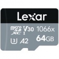 купить LEXAR Professional 1066x 64GB microSDHC/microSDXC UHS-I Card SILVER Series with adapter в Алматы фото 1