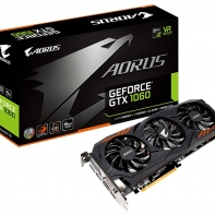 купить Видеокарта, Gigabyte, GTX1060 AORUS 6G (GV-N1060AORUS-6GD) 4719331301842, GDDR5, 192bit, DVI, HDMI, 3-DP, Windforce 3X Fan, Цветная коробка в Алматы фото 1