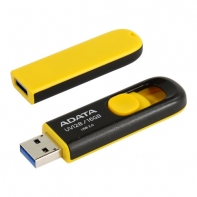 купить ADATA UV128, 16GB, UFD 3.1, Black/yellow (AUV128-16G-RBY) /  в Алматы фото 1