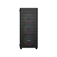 купить Компьютерный корпус FSP CMT196B, Без БП, 1xUSB3.0/2xUSB2.0, 4x ARGB 120mm, Glass, Black, ATX в Алматы фото 3