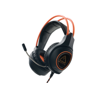 купить CANYON Nightfall GH-7 Gaming headset with 7.1 USB connector, adjustable volume control, orange LED backlight, cable length 2m, Black, 182*90*231mm, 0.336kg в Алматы фото 2